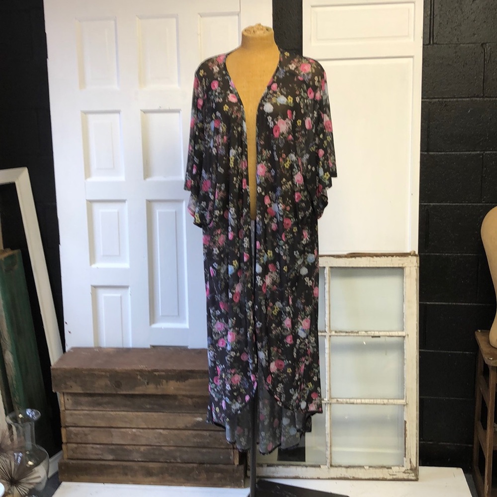 Torrid Floral Long Kimono Size 5/6